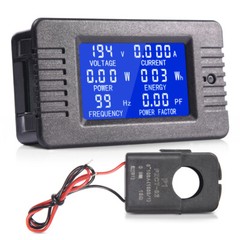 100A LCD Display AC Voltmeter Voltage Meter Ammeter Energy Power Monitor 80-260V