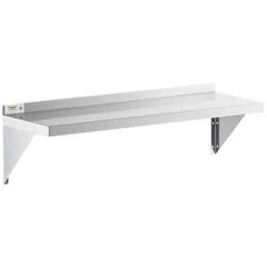 12″W x 48″L Stainless Steel Commercial Kitchen Overshelf Solid Wall Mount Shelf