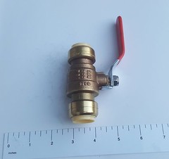 10 PIECES 3/4″ PUSH FIT BALL VALVE, FULL PORT, LEAD FREE BRASS