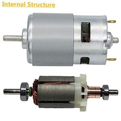 Puly 24V 775 DC Motor 2-Pack with Bracket High Torque Low Noise