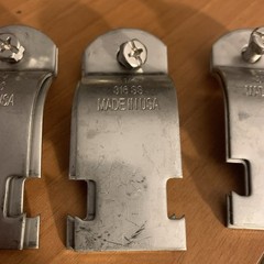 (QTY 10) 1-1/4″ Stainless Steel Rigid Pipe Clamps Unistrut Channel With Bolts