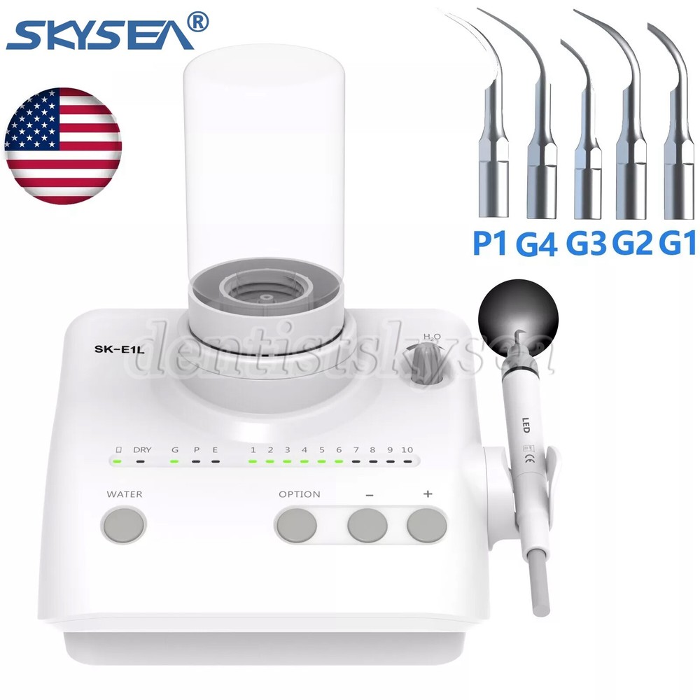 LED Dental Ultrasonic Scaler Handpiece 2*Bottles Fit Cavitron EMS Woodpecker
