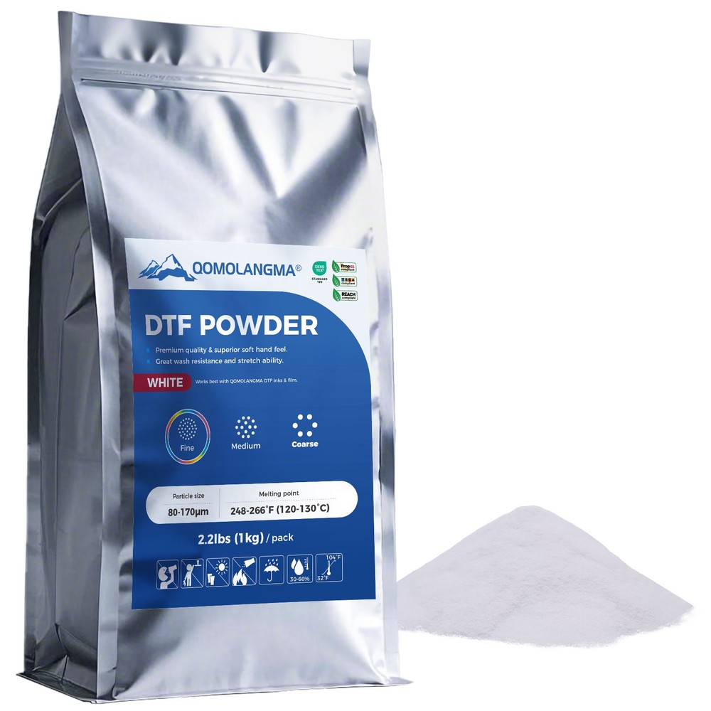 US Stock Fine TPU DTF Powder Digital Transfer Hot Melt Adhesive Powder 2.2lbs