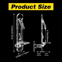 30PCS Clear Plastic Locking Shelf Support Pegs, Self-Locking Transparent