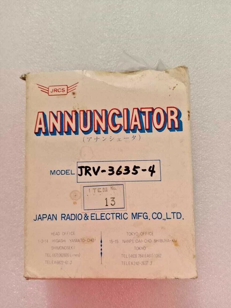 JVR-3635-4 JRCS ANNUNCIATOR JMD series NEW BOX PACK LOW PRICE JVR-3635-4