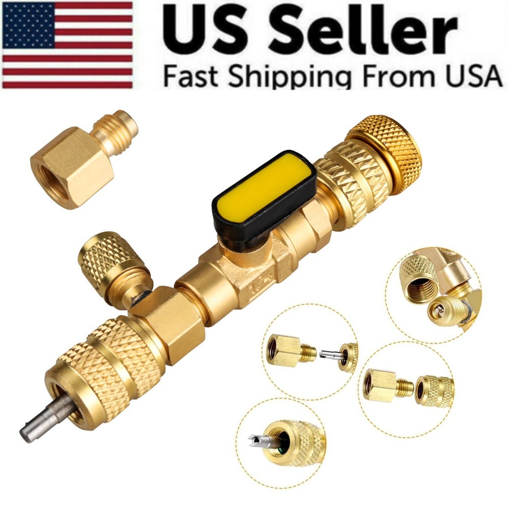 HVAC Tool AC Schrader Valve Core Remover Dual Size 1/4 & 5/16 Port Installer NEW