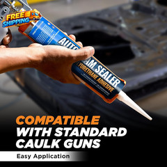 [Black] 2 Pack Professional Automotive Seam Sealer, Paintable Quick-Set Polyuret