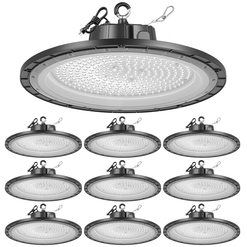 VEVOR 10 Pack LED High Bay Lights 6000K 150W 21000LM for Warehouse Shop Barn