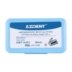 80Pcs AZDENT Dental Ortho Monoblock Buccal Tubes 1st Molar MBT/Roth 0.022