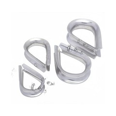 20 Pack M5 Stainless Steel Thimble, 5/32-3/16 Inch Wire Rope Cable Rigging