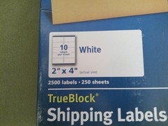 Genuine Avery 5963 Labels for Laser Printer 2″x4″ White: 100 Labels (10 sheets)