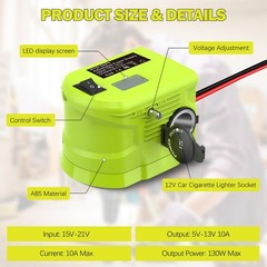 YNDZ Step Down Converter for Ryobi 18V Battery, Adjust from DC 18V to 5V-13V,
