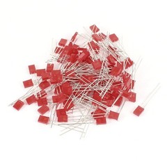 50PCS 2x5x7mm Rectangle LED Red Colour Red Light Emitting Diode NEW