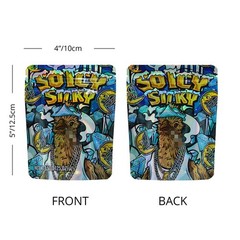100pcs Mixed Pack Holographic Bag 3.5g Mylar Bag Stand Up Zip Seal Bags