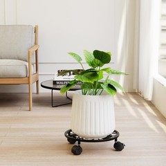 10.24″ Plant Stand with Wheels – 1 Pack Plant Caddy, 360 °Rotatable and Loc