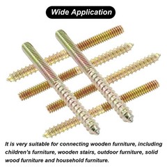 Biaungdo 1/4-20 x 3 Inch Hanger Bolts, 12 Pcs Self-Tapping Screw Hanger Bolts…