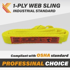 1-Ply Webbing Sling 1”x 4ft Lifting Straps 1Pack Heavy 1inch x 4ft, 1 PACK