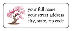 30 Cherry Blossom tree personalized return address labels stickers tags