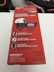 Milwaukee 48-73-3250 BOLT 24dB Earmuffs, Use with Safety Helmets and Hard Hats.
