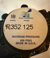 Arrow Pneumatics R352-125 IB Series Air Pressure Regulator 300 PSIG Made in USA