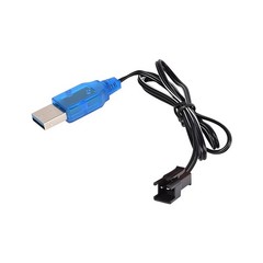 SAMLOO 2 Pack 3.7V Lipo Battery USB Charger Cable SM-2P Port Cable for 3.7V RC B
