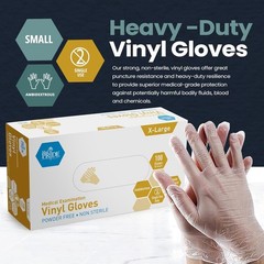 Versatile X-Large Disposable Vinyl Gloves, Powder-Free, Pack of 100 for Safety