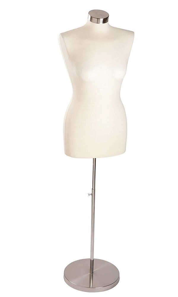 Jersey Dressmaker Economy Female Form Seamstress Off White Mannequin Adjustable