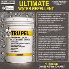 Concrete Sealer Penetrating Sealer Water Repellent for Concrete Tru Pel – 5 Gal