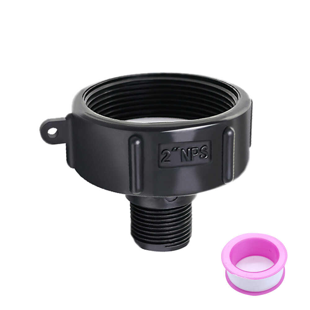 275 330 Gallon IBC Tote Adapter Garden Hose 2 NPT (NPS) Fine Thread To 3/4 Male
