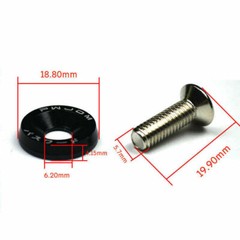 10/20PCS Universal JDM M6 Fender Washers & Bolts Bumper Nut Car Engine Screw Kit