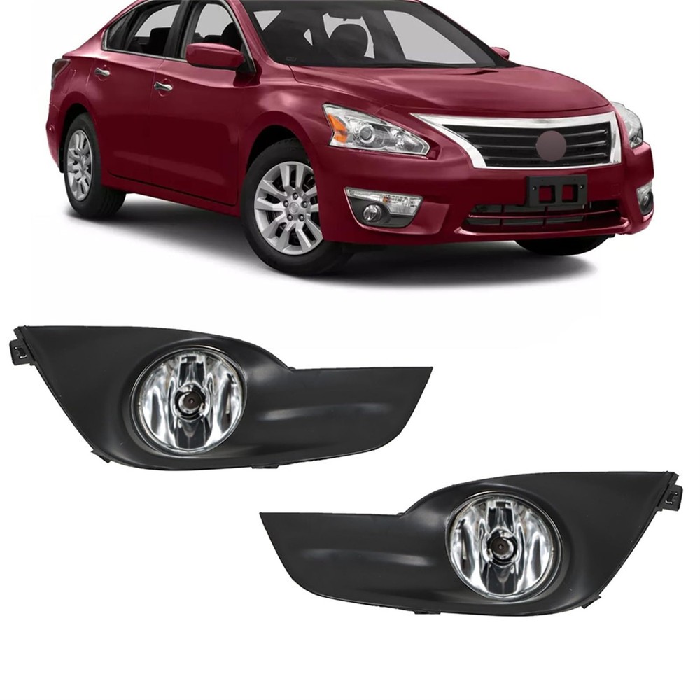 Pair Clear Lens Front Fog Lights for Altima 2013 2014 2015 Left Right
