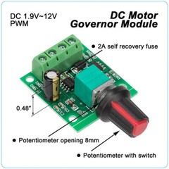 5pcs PWM Motor Speed Controller 2A Low Voltage DC LED Dimmer 1.8v 3v 5v 6v 12v