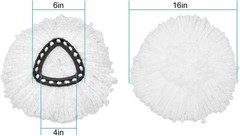 12Pack Spin Mop Heads Replacements – Easy Cleaning Microfiber Refills, 360 De…