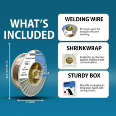 PGN Solid MIG Welding Wire – ER70S-6 .035 Inch, 44 Pound Spool – Mild Steel MIG