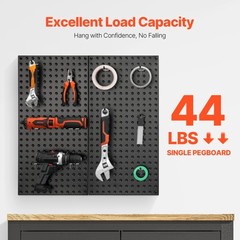 VEVOR Metal Pegboard Panels 2Pcs 24″ x 12″Wall Organizer for Garage Tool Storage