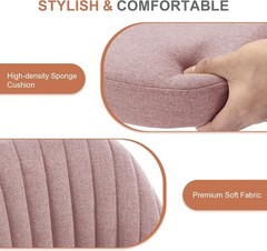 Compact Blush Task Chair – Rolling Armless Design for Students & Professionals