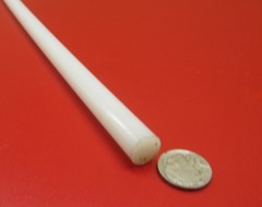 UHMW White Round Rod .500″ (1/2″) Diameter x 48″ Long, 2 Units, 8 Ft