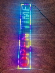 Programmable LED Scrolling Illuminated Sign Panel, Multicolor Display, Black