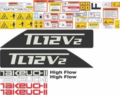 Takeuchi TL12v2 Complete Aftermarket Decal Kit – High quality aftermarket decals