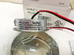 WAC HR-LED87-BN, LED Button Light 2.25 inch Brushed Nickel Puck Light 3000K