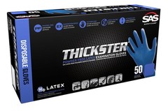 Large 50 Pack Latex Disposable Gloves Thickster Powder Free Exam Grade