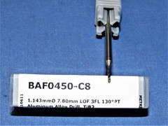 Harvey Tool 1.143mm(0.045″) Dia. 3 flute 7.8mm (.307″) LOC 3mm Shank 3Pcs Lot