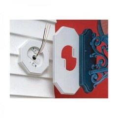 Arlington 8100LP Mega Siding Plate W/ Mounting Bracket, 3-1/2 In Dia, Plastic