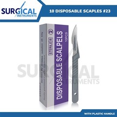10 Disposable Scalpel # 23 Sterile Plastic Handle Taxidermy & Dissections Hi-Q
