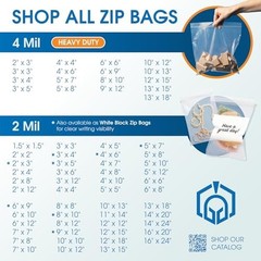 Thick Durable 6” x 9” Clear Reclosable Zip Plastic Bags – 1000 Count, 4 Mil Seal