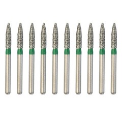 10pcs/pk Dental Diamond Burs FG Flame Ogival End 878K/018C FO-22C Coarse Grit
