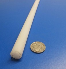 UHMW White Round Rod .500″ (1/2″) Diameter x 48″ Long, 2 Units, 8 Ft