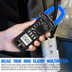 Clamp Meter TRMS 6000 Counts NCV Digital Clamp Multimeter DC AC Current Volt Amp