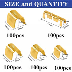 500Pcs U Shape Copper Terminals Crimp Kit – Non-Insulated Assortment Cable Wire
