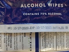 75% Alcohol Wipes Case of 500 ( 10packs of 50 ) Good Dates Great for Cleaning